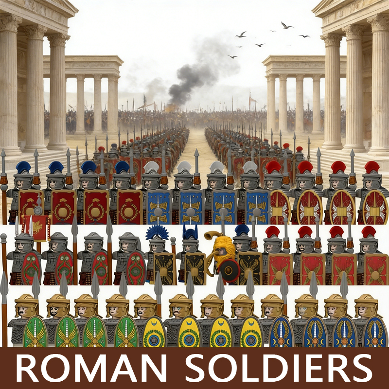 Lego Minifigure Holder - Medieval Military Series Figures Building Blocks