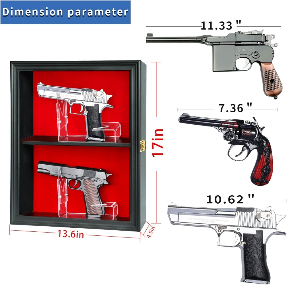 Lockable Wall Mount Gun Displa - Display Case Acrylic recension och pris