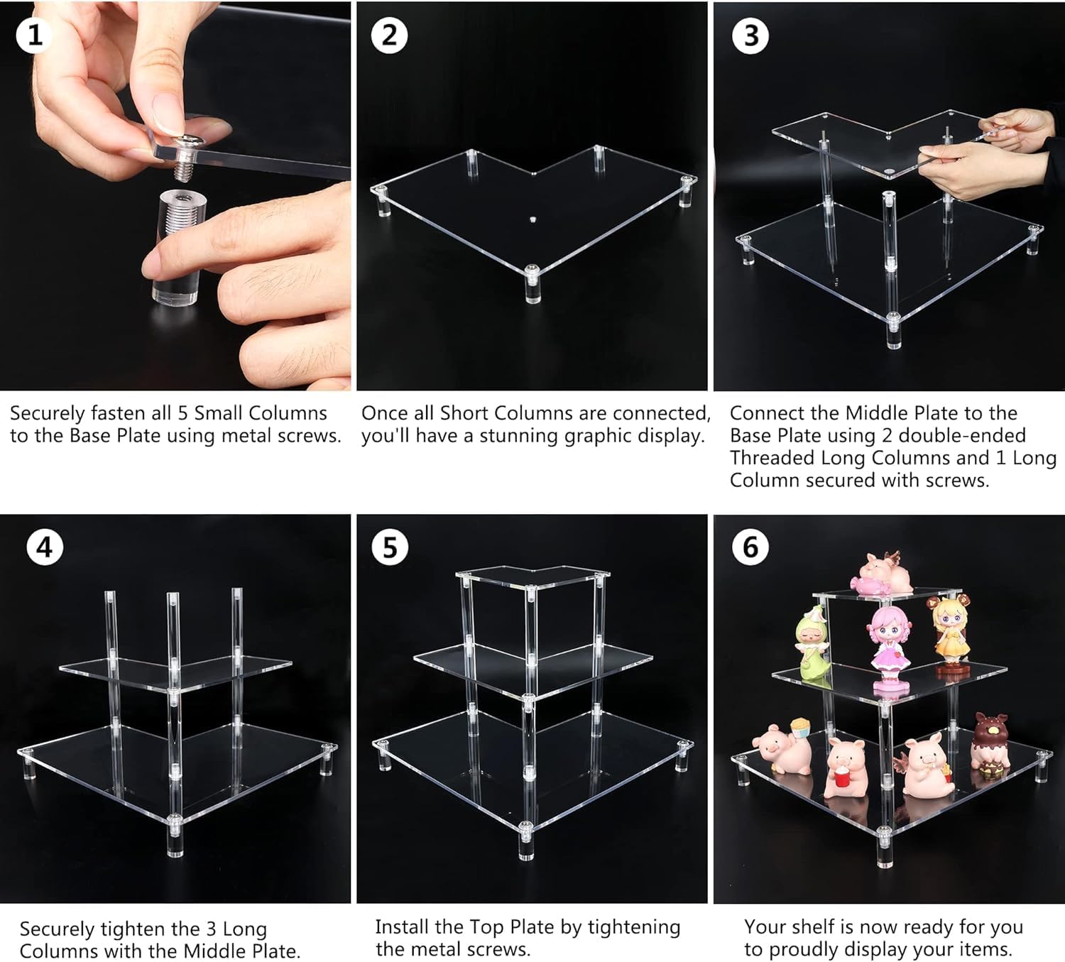 3 Tier Acrylic Display Riser,  - Pop Display Shelf recension och pris