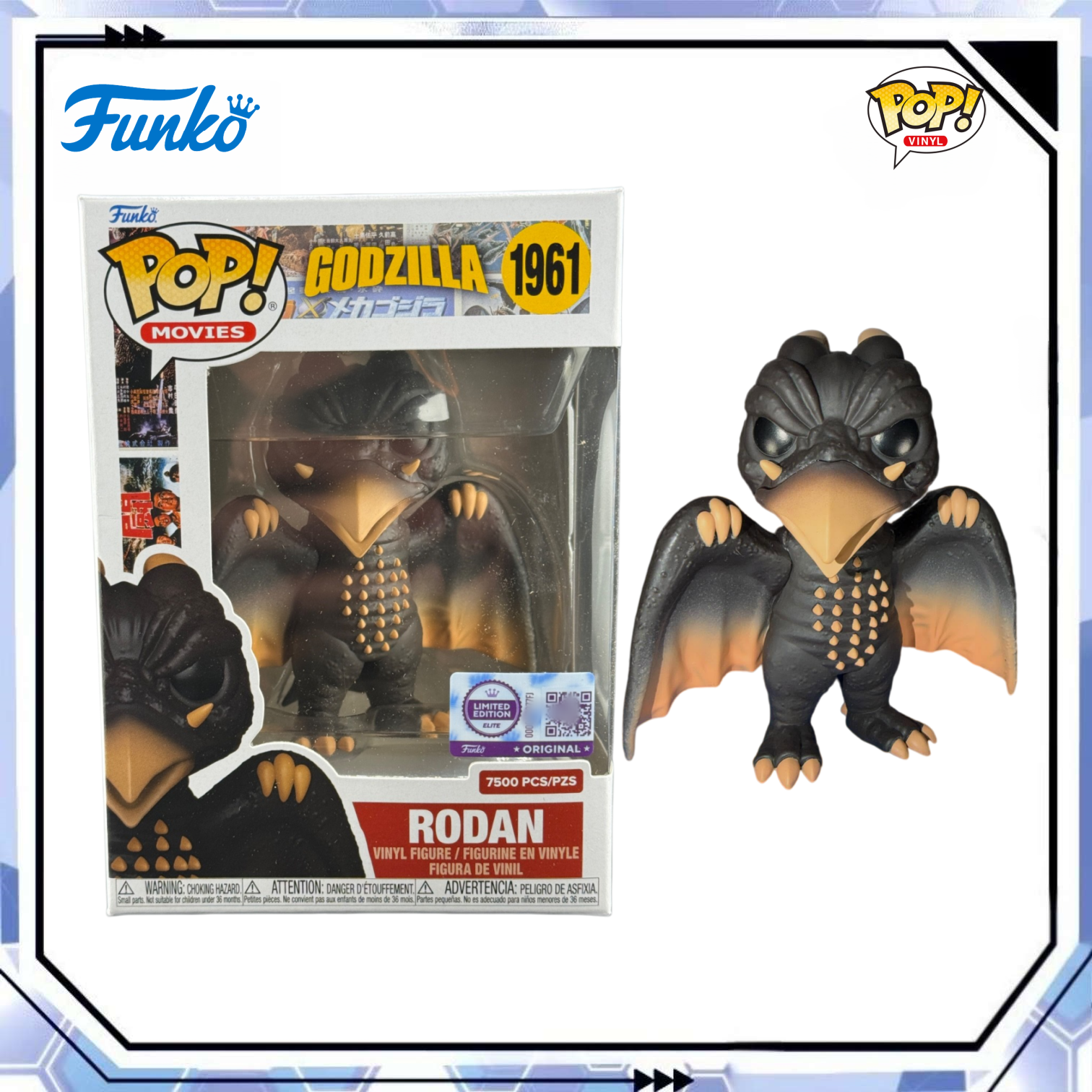 Godzilla Rodan Figure Funko Po - Funko Pop Protector recension och pris