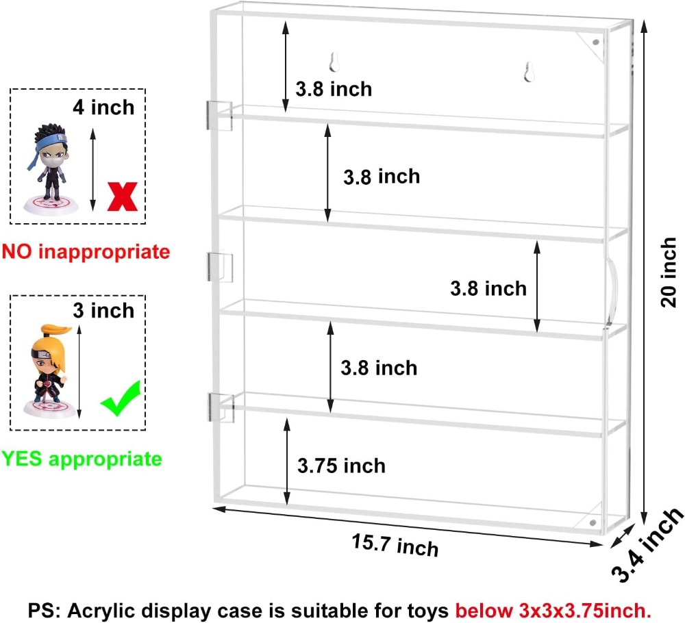 5-Tier Acrylic Display Case fo - Display Case Acrylic recension och pris