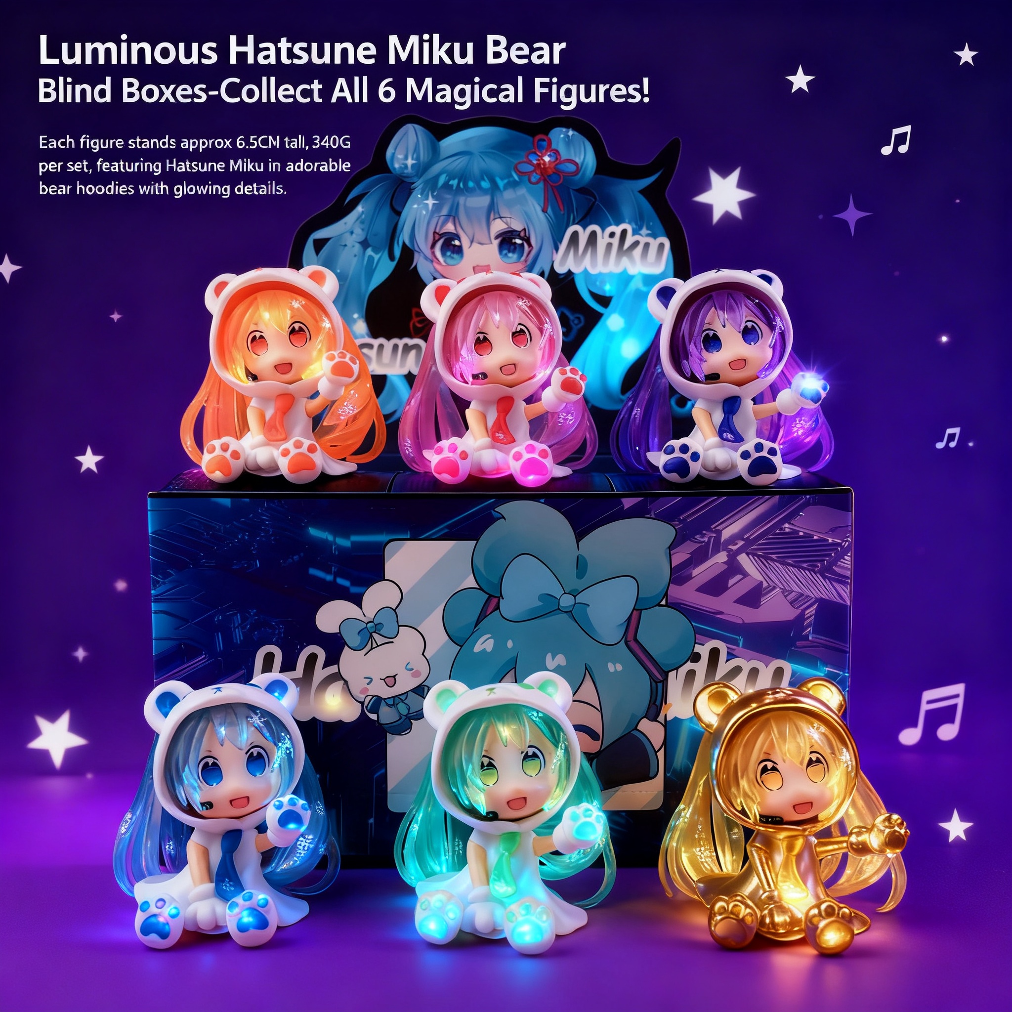 Glow in the Dark Hatsune Miku  - Capsule Toy Gashapon recension och pris