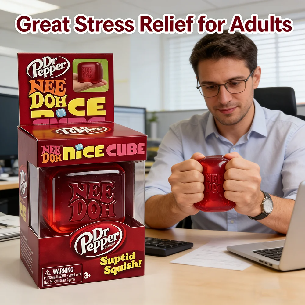 =* Dr Pepper x NeeDoh Nice Cub - Fidget Cube Original recension och pris