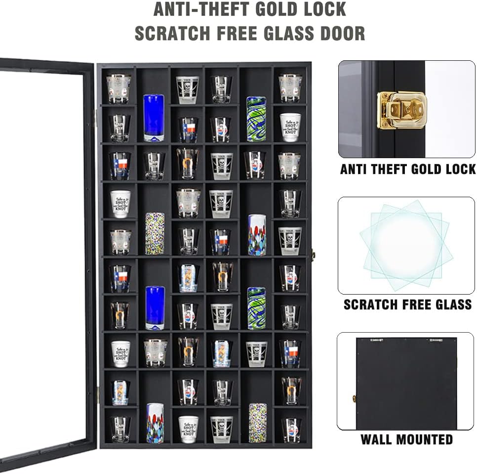Large Shot Glass Display Case, - Display Case Acrylic recension och pris
