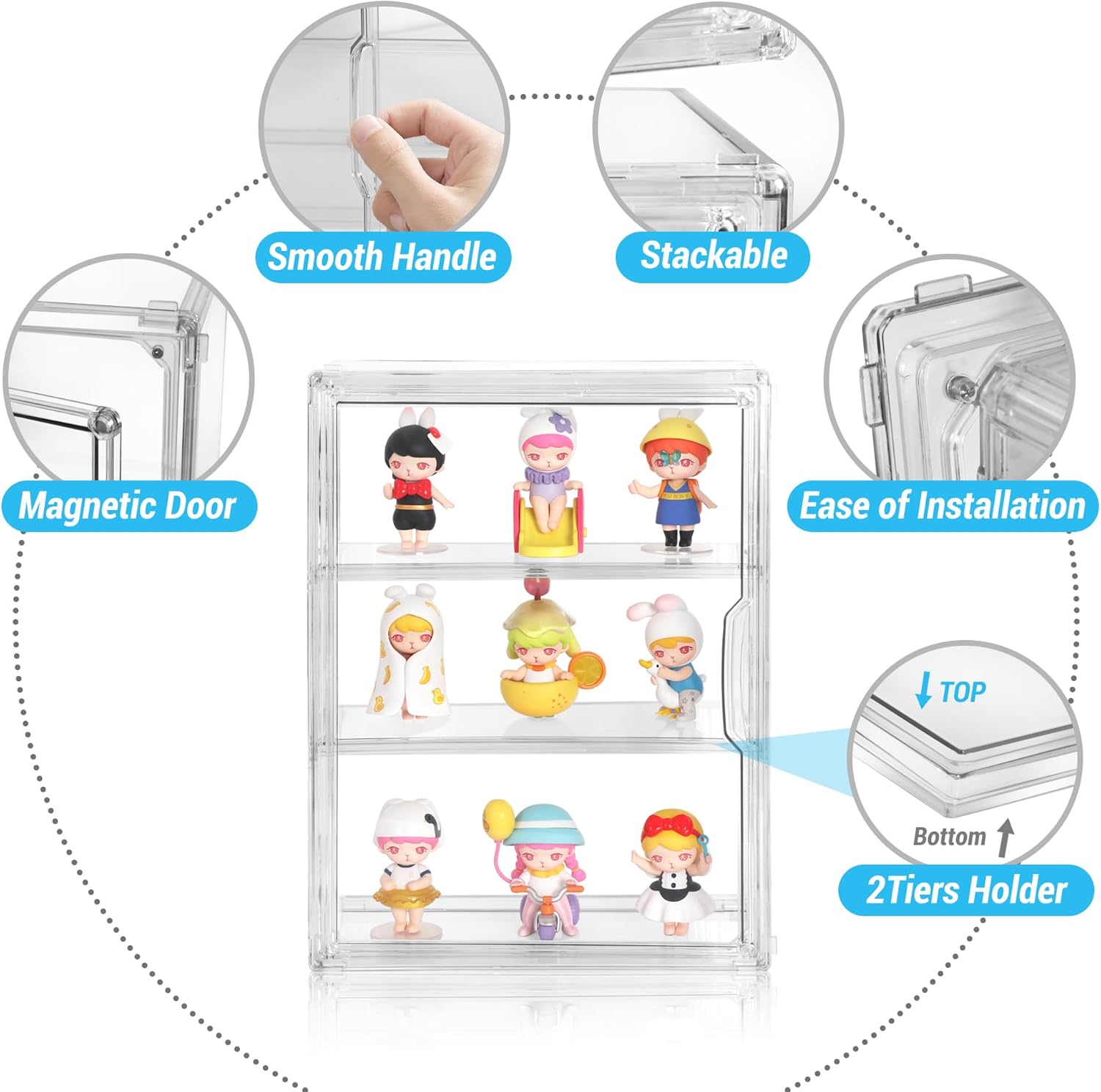 3-Tier Acrylic Display Case fo - Display Case Acrylic recension och pris