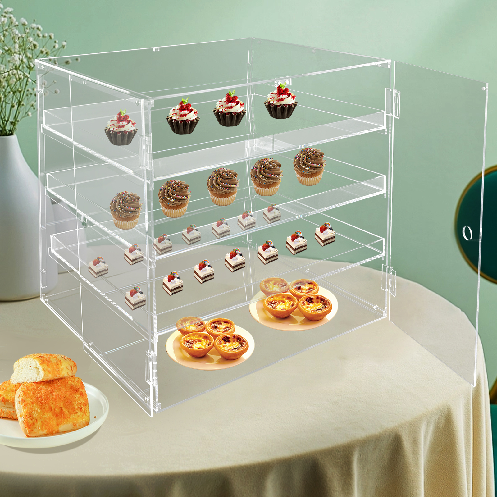 18.7×17.71×17.71inch 3-tier Ac - Display Case Acrylic recension och pris