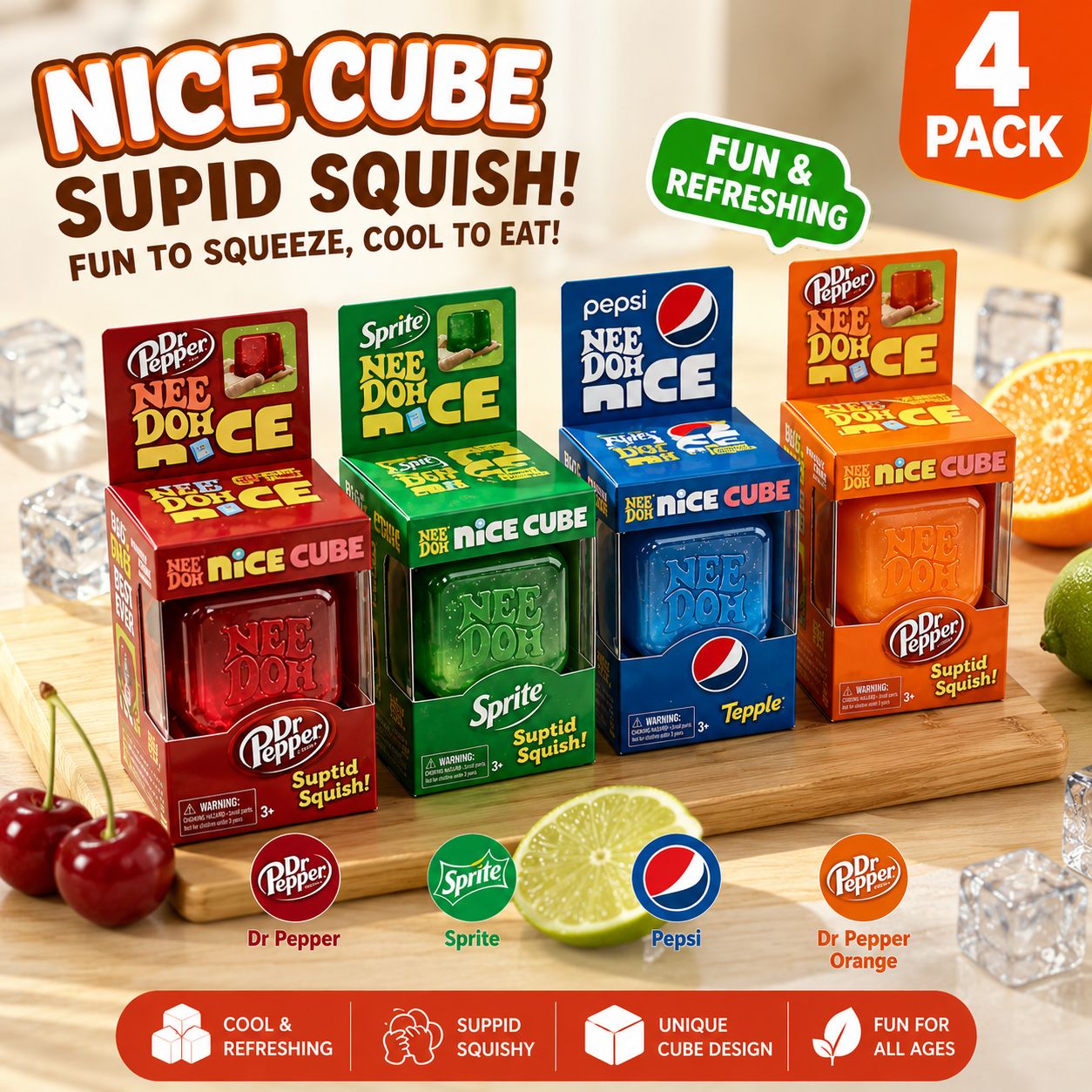 In Stock 2026 Needoh Squeeze S - Fidget Cube Original recension och pris